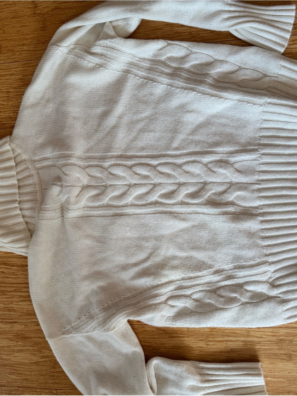 Splendid Ivory Cable Knit Turtleneck Sweater